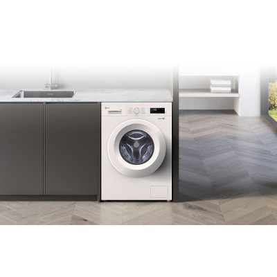 Пральна машина LG фронтальна, 6кг, 1200, A+++, 44см, дисплей, пара, інвертор, білий