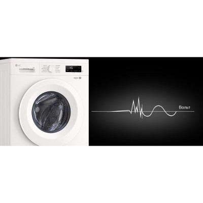 Пральна машина LG фронтальна, 6кг, 1200, A+++, 44см, дисплей, пара, інвертор, білий