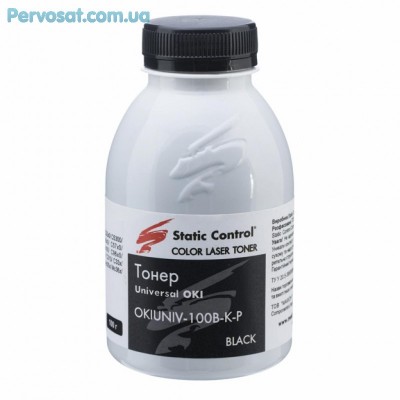 Тонер Okidata universal 100г black Static Control (OKIUNIV-100B-K-P)