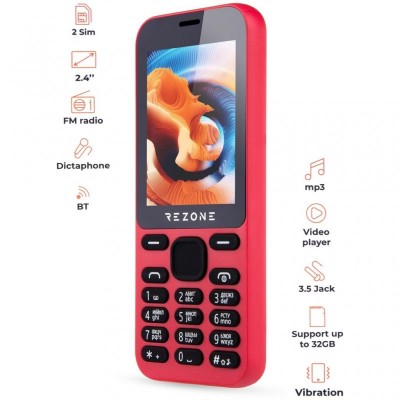 Мобільний телефон Rezone A240 Experience Red