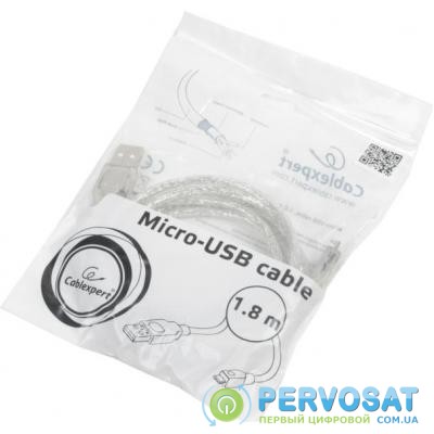Дата кабель USB 2.0 AM to Micro 5P 1.8m Cablexpert (CCP-mUSB2-AMBM-6-TR)