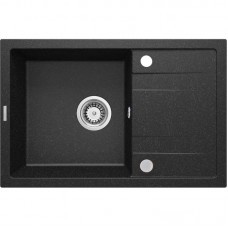 Мийка кухонна Deante Corio, граніт, прямокутник, з крилом, 670х440х175мм, чаша - 1, накладна, графіт Мийка кухонна Deante Corio, граніт, прямокутник, з крилом, 670х440х175мм, чаша - 1, накладна, графіт