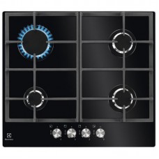 Варильна поверхня Electrolux газова на склі, 60см, чавун, чорний