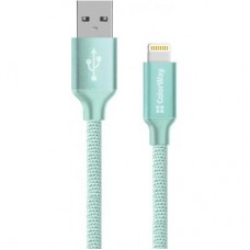 Дата кабель USB 2.0 AM to Lightning mint ColorWay (CW-CBUL004-MT) Дата кабель USB 2.0 AM to Lightning mint ColorWay (CW-CBUL004-MT)