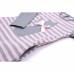 Платье Breeze в полосочку с котиком (8185-116G-pink)