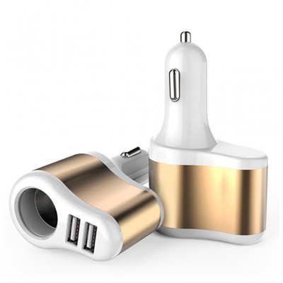 Зарядное устройство XoKo CC-303 2 USB 2.1A Gold / White (CC-303-GDWH)