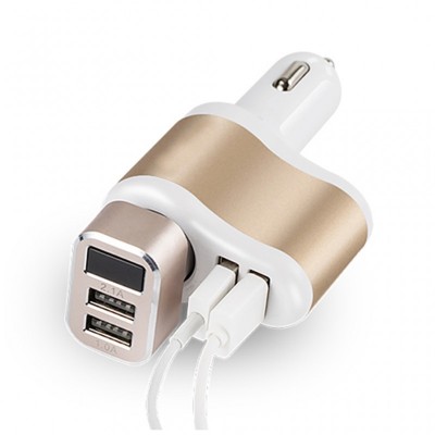 Зарядное устройство XoKo CC-303 2 USB 2.1A Gold / White (CC-303-GDWH)