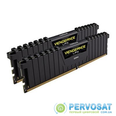 Модуль памяти для компьютера DDR4 16GB (2x8GB) 3000 MHz Vengeance LPX Black CORSAIR (CMK16GX4M2B3000C15)