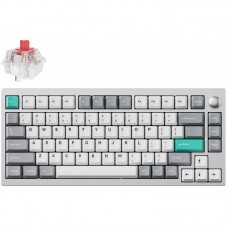 Клавіатура механічна Lemokey  P1 Pro 84Key, Keychron Super Red, WL/BT/USB-A, QMK/VIA, Hot-Swap, EN/UKR, RGB,  Knob, Space Silver Клавіатура механічна Lemokey  P1 Pro 84Key, Keychron Super Red, WL/BT/USB-A, QMK/VIA, Hot-Swap, EN/UKR, RGB,  Knob, Space Silver