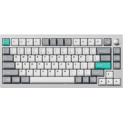 Клавіатура механічна Lemokey  P1 Pro 84Key, Keychron Super Red, WL/BT/USB-A, QMK/VIA, Hot-Swap, EN/UKR, RGB,  Knob, Space Silver
