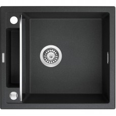 Мийка кухонна Deante Magnetic, граніт, квадрат, без крила, 560х500х219мм, чаша - 1, накладна, металічний графіт Мийка кухонна Deante Magnetic, граніт, квадрат, без крила, 560х500х219мм, чаша - 1, накладна, металічний графіт