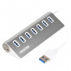 Концентратор Maxxter USB 3.0 Type-A 7 ports silver (HU3A-7P-01) Концентратор Maxxter USB 3.0 Type-A 7 ports silver (HU3A-7P-01)