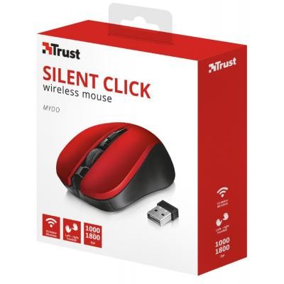 Мышка Trust Mydo Silent wireless mouse red (21871)