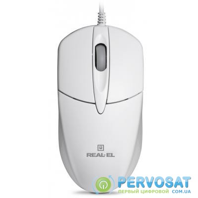 Мышка REAL-EL RM-211, USB, white
