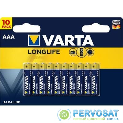 Батарейка Varta AAA Longlife Alkaline * 10 (04103101461)