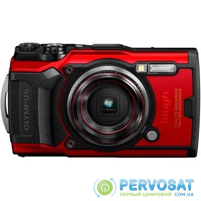 Цифровой фотоаппарат OLYMPUS TG-6 Red (Waterproof - 15m; GPS; 4K; Wi-Fi) (V104210RE000)
