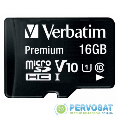 Карта памяти Verbatim 16GB microSDHC class 10 (MDAVR-10/G)