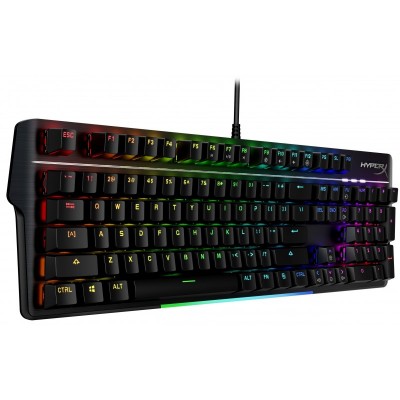 Клавіатура механічна HyperX Alloy MKW100 104key, TTC Red, USB-A, EN/UA/RU, RGB, чорний