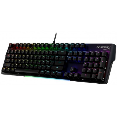 Клавіатура механічна HyperX Alloy MKW100 104key, TTC Red, USB-A, EN/RU, RGB, чорний