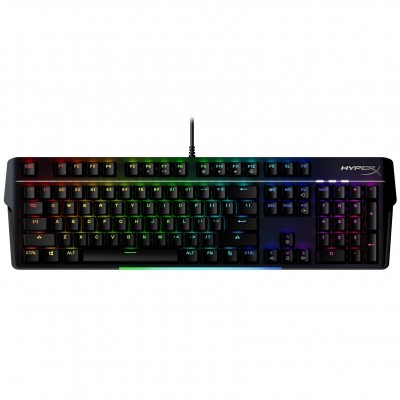 Клавіатура механічна HyperX Alloy MKW100 104key, TTC Red, USB-A, EN/RU, RGB, чорний