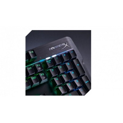 Клавіатура механічна HyperX Alloy MKW100 104key, TTC Red, USB-A, EN/UA/RU, RGB, чорний