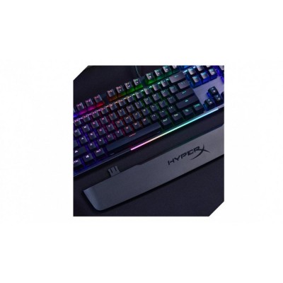 Клавіатура механічна HyperX Alloy MKW100 104key, TTC Red, USB-A, EN/RU, RGB, чорний