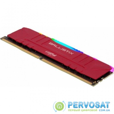 Модуль памяти для компьютера DDR4 8GB 3000 MHz Ballistix Red RGB MICRON (BL8G30C15U4RL)