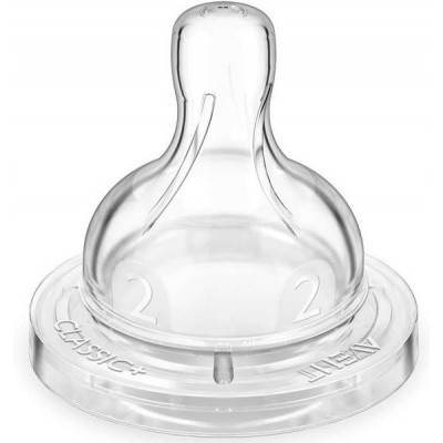Соска Avent Classic+ 1міс+, силіконова, повільний потік, 2шт