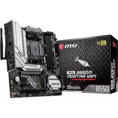 Материнcька плата MSI MAG_B550M_MORTAR_WIFI sAM4 B550 4xDDR4 HDMI-DP Wi-Fi!!!BT mATX