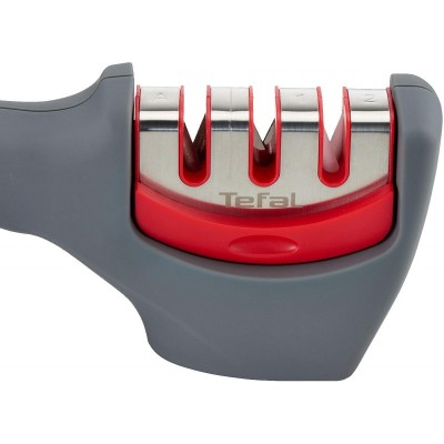 Точилка для ножів Tefal Fresh Kitchen, нержавіюча сталь, пластик, сірий
