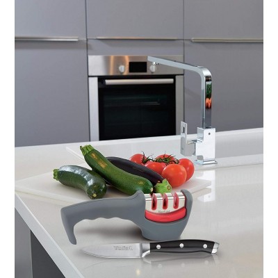 Точилка для ножів Tefal Fresh Kitchen, нержавіюча сталь, пластик, сірий