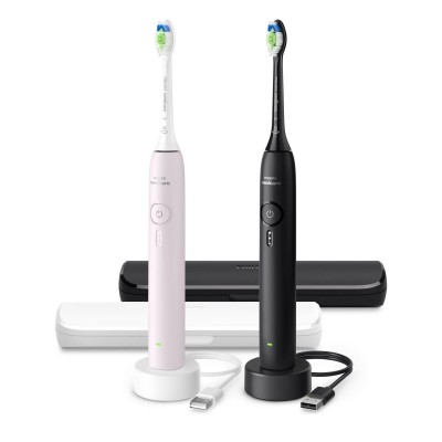 Щітка зубна електр. Philips, Sonicare 3100 series, набір , 2шт в наборі , чорний, рожевий