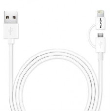 Дата кабель USB 2.0 AM to Lightning + Micro 5P 1.0m MFI ADATA (AMFI2IN1-100CM-CWH) Дата кабель USB 2.0 AM to Lightning + Micro 5P 1.0m MFI ADATA (AMFI2IN1-100CM-CWH)