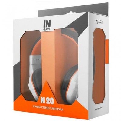 Навушники GEMIX N20 White-Black-Orange Gaming