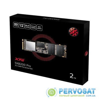Твердотільний накопичувач SSD M.2 ADATA 2TB XPG SX8200 Pro NVMe PCIe 3.0 x4 2280 3D TLC