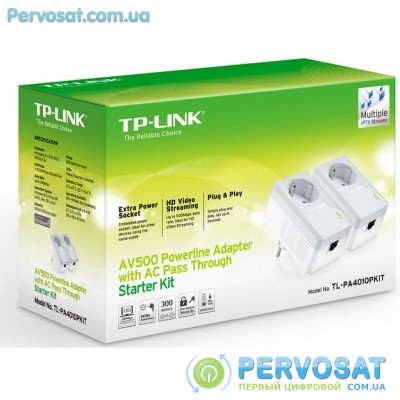 Адаптер Powerline TP-Link TL-PA4010P KIT