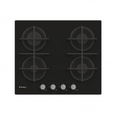 Варильна поверхна газова Candy CVG6B 4-конф/cкло/чувун/упр.фронт/механiчна/чорний