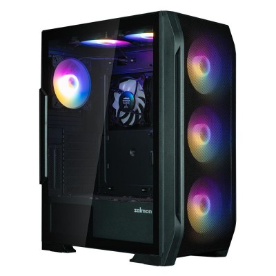 Корпус Zalman N7PLUSV2 з БЖ ZM700-LX3  1xUSB3.0, 2xUSB2.0, 6x120мм Rainbow RGB, 1x120мм, VGA 340мм, LCS ready, TG Side Window, ATX, чорний