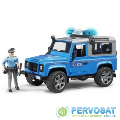Спецтехника Bruder Джип полицейский Land Rover Defender и фигурка полицейского (02597)