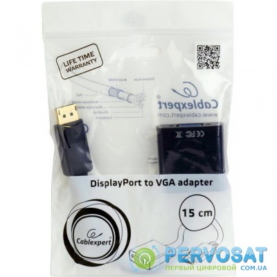Переходник DisplayPort to VGA Cablexpert (A-DPM-VGAF-02-W)
