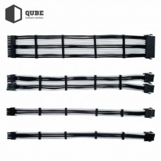 Кабель Qube для блока питания QUBE 1*24P MB, 2*4+4P CPU,2*6+2P VGA Bla (QBWSET24P2x8P2x8PBW)