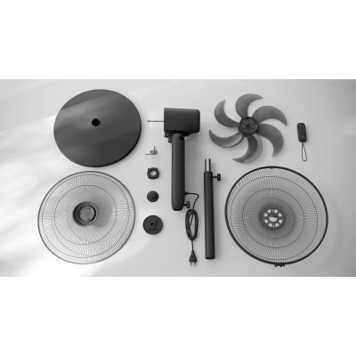 Вентилятор Philips підлоговий Series 1001, 45см, 47Вт, пульт ДК, опора кругла, ароматерапія, чорний