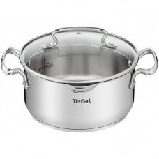 Каструля з кришкою з кришкою Tefal Duetto+, 20см, 2.9л, нержавіюча сталь, скло Каструля з кришкою з кришкою Tefal Duetto+, 20см, 2.9л, нержавіюча сталь, скло