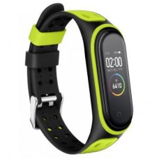 Ремінець до фітнес браслета BeCover Colour Style для Xiaomi Mi Smart Band 5 Black-Green (705156) Ремінець до фітнес браслета BeCover Colour Style для Xiaomi Mi Smart Band 5 Black-Green (705156)