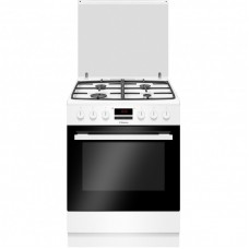 Плита Hansa комбінована, 60х60см, 65л, чавун, газ контр., дисплей, конвекція, білий