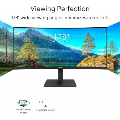 Монітор Asus 34" VA34VCPSR HDMI, DP, USB-C, 3xUSB, RJ-45, MM, VA, 3440x1440, 21:9, 100Hz, 4ms, CURVED, AdaptiveSync, HAS Монітор Asus 34" VA34VCPSR HDMI, DP, USB-C, 3xUSB, RJ-45, MM, VA, 3440x1440, 21:9, 100Hz, 4ms, CURVED, AdaptiveSync, HAS