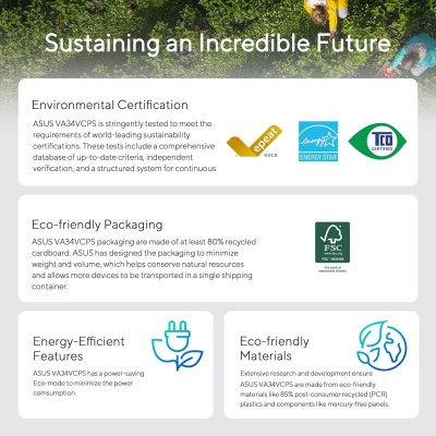 Монітор Asus 34" VA34VCPSR HDMI, DP, USB-C, 3xUSB, RJ-45, MM, VA, 3440x1440, 21:9, 100Hz, 4ms, CURVED, AdaptiveSync, HAS Монітор Asus 34" VA34VCPSR HDMI, DP, USB-C, 3xUSB, RJ-45, MM, VA, 3440x1440, 21:9, 100Hz, 4ms, CURVED, AdaptiveSync, HAS