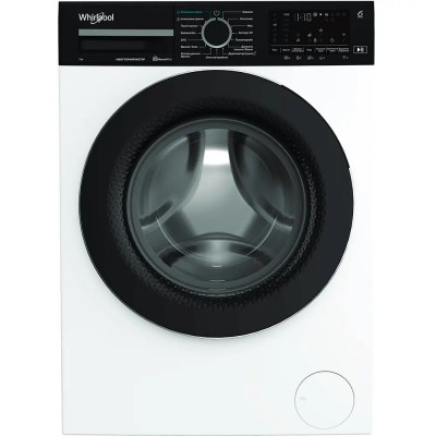 Пральна машина Whirlpool фронтальна, 7кг, 1400, A, 49.6см, дисплей, пара, інвертор, люк чорний, білий