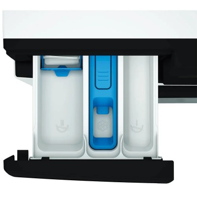 Пральна машина Whirlpool фронтальна, 7кг, 1400, A, 49.6см, дисплей, пара, інвертор, люк чорний, білий