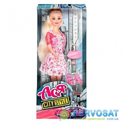 Кукла Ася блондинкаврозовомплатье (35070)